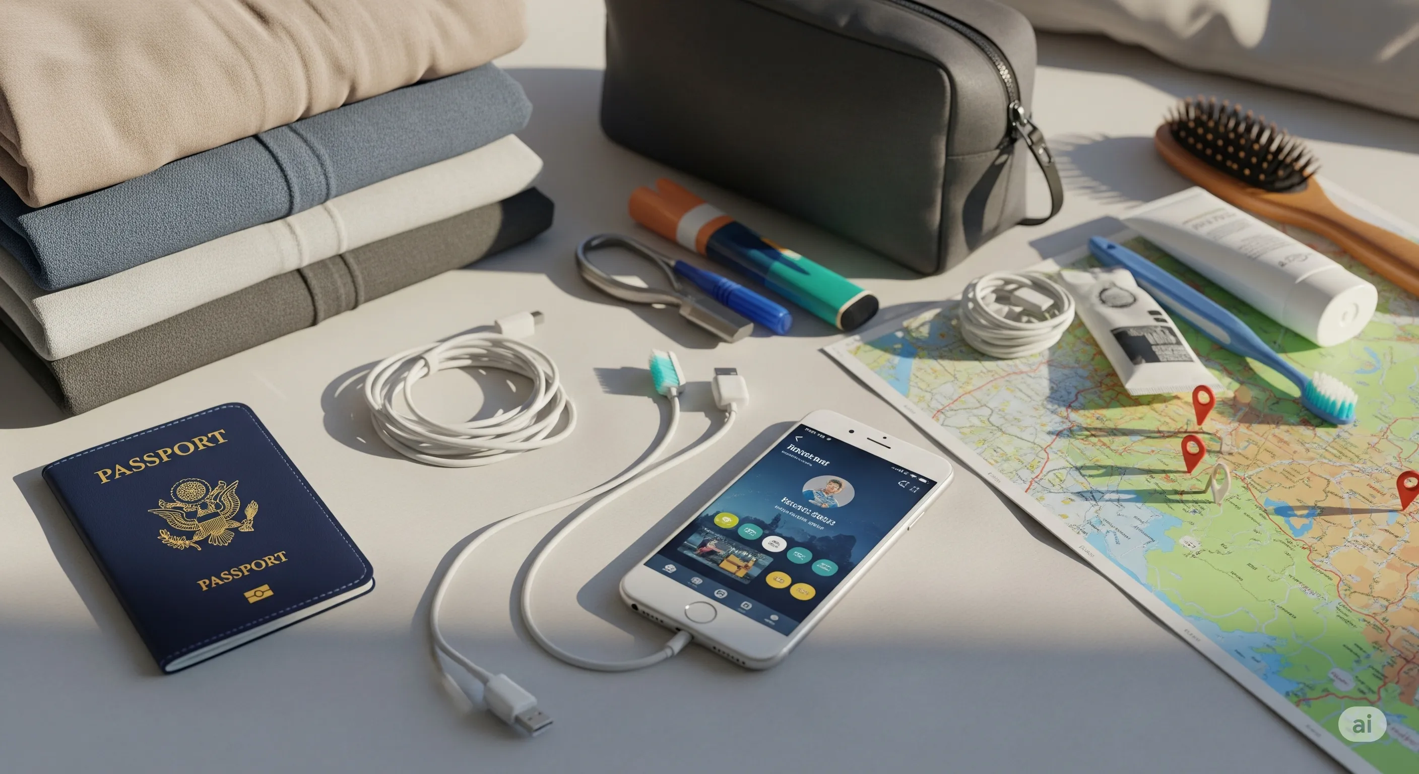 Mochila con implementos esenciales para Machu Picchu